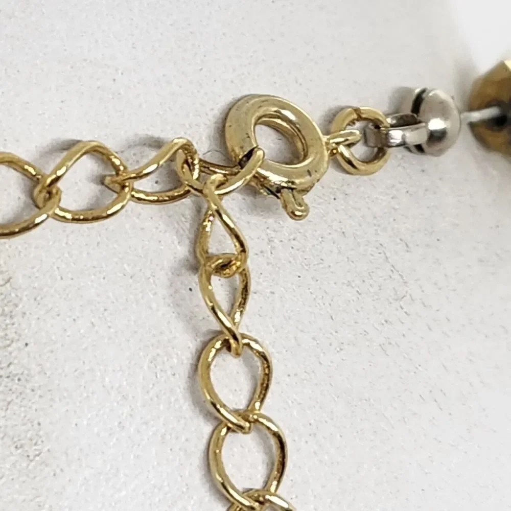 Vintage Tiger Eye Faux Pearl Necklace‎